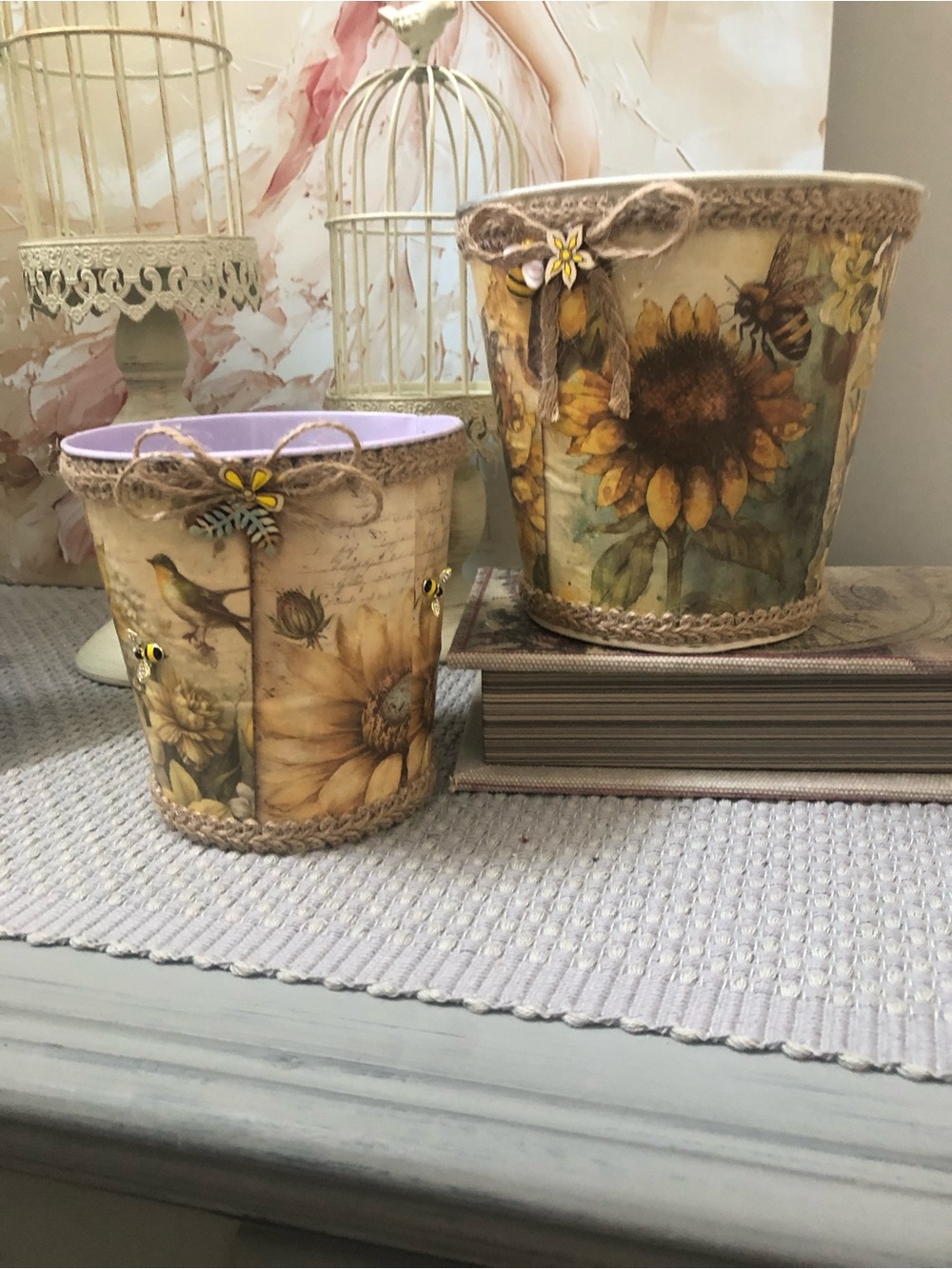 Decorative Sunflower Planter Pot -